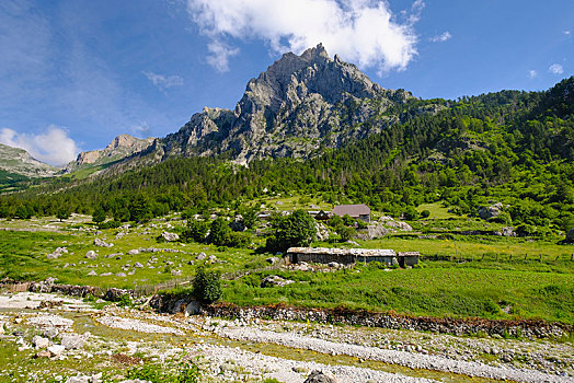 凹陷,山,国家公园,阿尔巴尼亚,阿尔卑斯山,欧洲