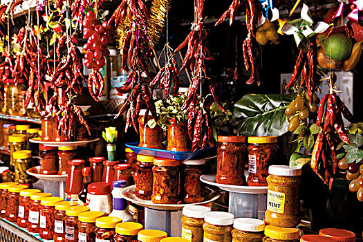 辣椒,调味品,维多利亚,街边市场