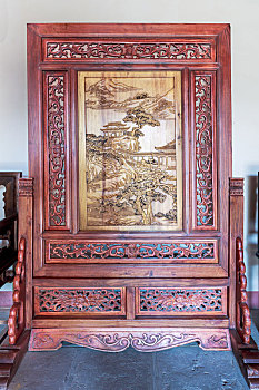 中式古典家具,拍摄于山东阳谷狮子楼景区