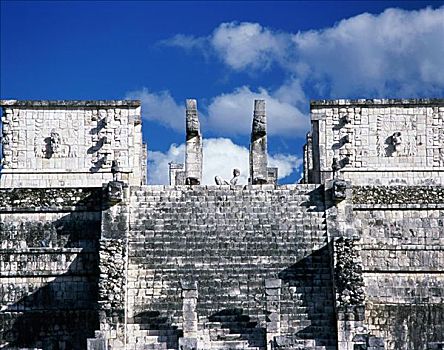 武士神庙,奇琴伊察,玛雅,墨西哥
