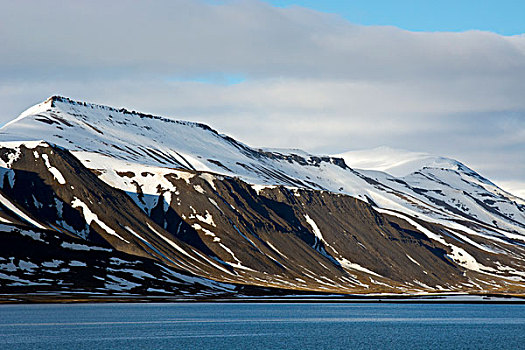 挪威,斯瓦尔巴特群岛,周围山区