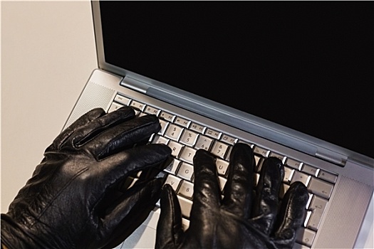 特写,盗取,黑客攻击,笔记本电脑