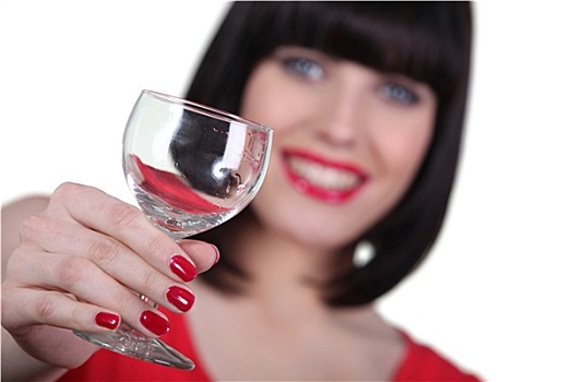 女人,葡萄酒,玻璃