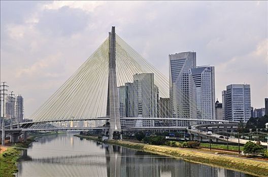 桥,五月,2008年,地区,圣保罗,巴西,南美