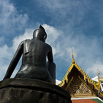 雕塑,大皇宫,曼谷,泰国