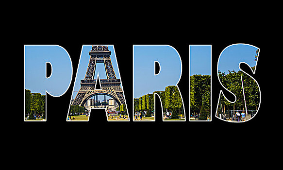 抽象拼贴画,巴黎,照片,收集
