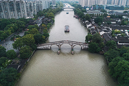 浙江杭州京杭大运河拱宸桥