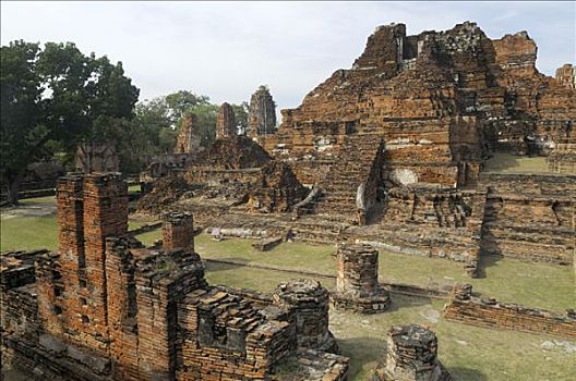 玛哈泰寺,庙宇,世界遗产,大城府,泰国,亚洲