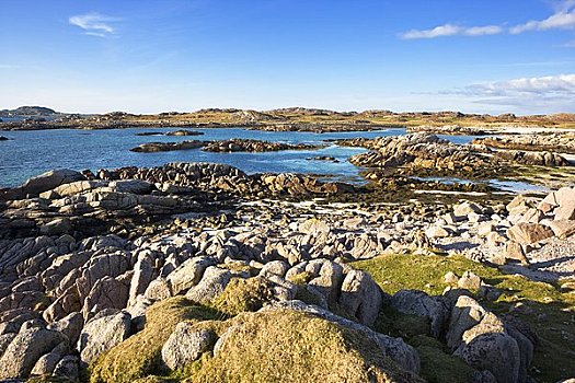 岩石,海岸线,靠近,阿盖尔郡,茂尔岛,内赫布里底群岛,苏格兰