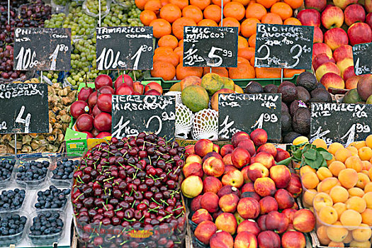 欧洲,奥地利,维也纳,农民,市场,水果,出售,大幅,尺寸