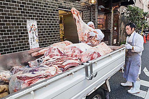 日本,本州,东京,肉,店,牛肉,递送