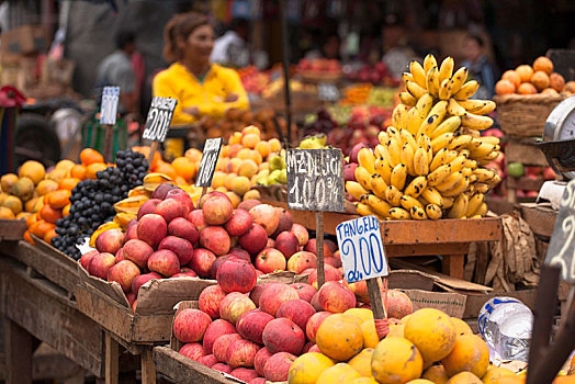水果,出售,市场,秘鲁,南美