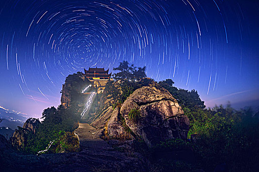 九华天台寺星轨