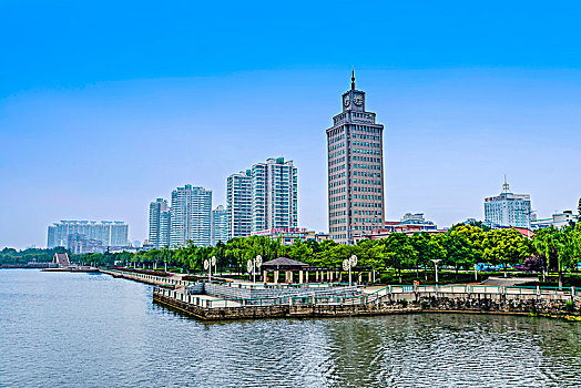 江苏省宜兴市西氿湖外滩建筑景观