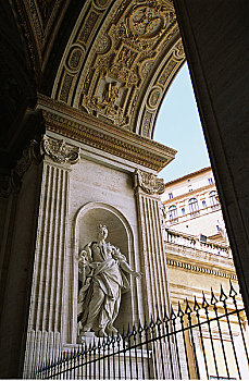 雕塑,拱形,圣彼得大教堂,梵蒂冈城