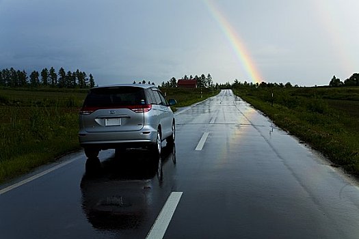 汽车,彩虹