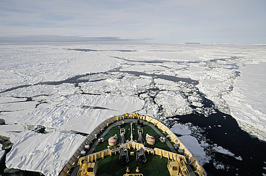 南极,威德尔海,破冰船,浮冰,船首