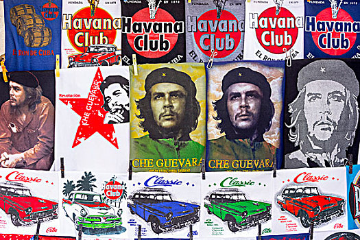 t恤,不同,印记,哈瓦那,切-格瓦拉,老爷车,古巴,北美
