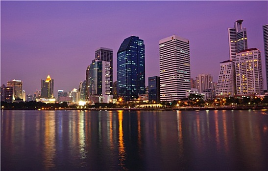 曼谷,城市,反射