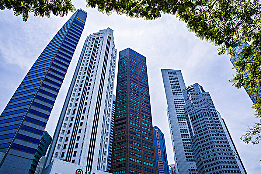 新加坡河沿岸摩天大楼
