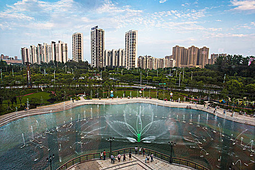 博大广场音乐喷泉