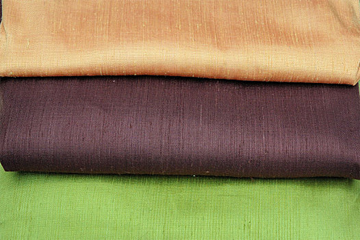 自然,丝绸,布,设计,染色