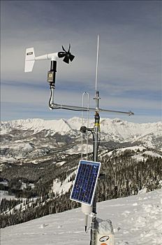 太阳能电池,滑雪,区域,特柳赖德,科罗拉多,美国,北美