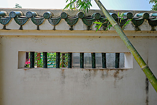 海南儋州东坡书院,竹,窗