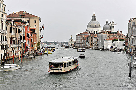大运河,圣马利亚,行礼,教堂,右边,威尼斯,威尼托,意大利,欧洲