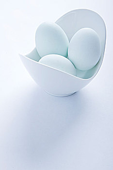 淡蓝色,蛋,碗