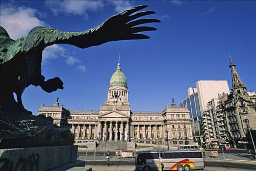 阿根廷,布宜诺斯艾利斯,鹰,雕塑,前景