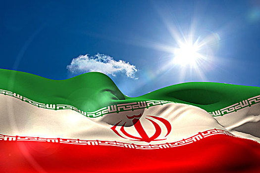 伊朗,国旗,晴朗,天空
