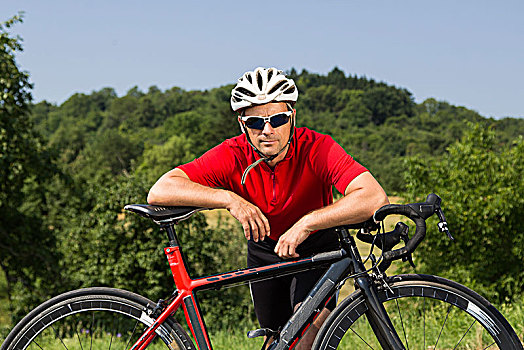 骑车,44岁,自行车赛,巴登符腾堡,德国,欧洲