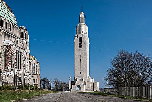 第一次世界大战,纪念,左边,教堂,瓦龙,比利时,欧洲