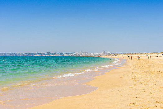 人,放松,海滩,靠近,阿尔加维,葡萄牙,欧洲