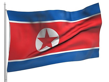 飞,旗帜,朝鲜,国家