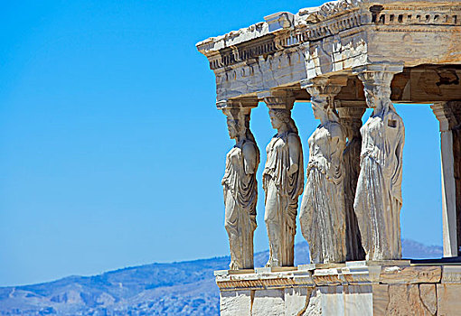 门廊,女像柱,卫城,雅典,希腊