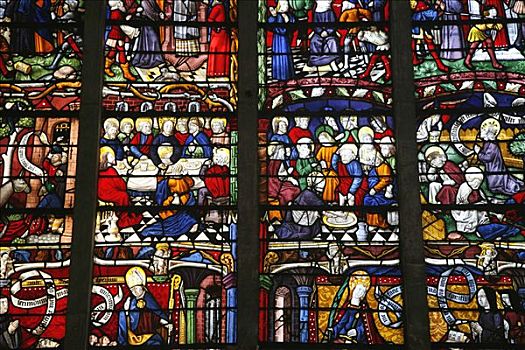 法国,香巴尼阿登大区,特鲁瓦,教堂,彩色玻璃窗,16世纪,激情,耶稣