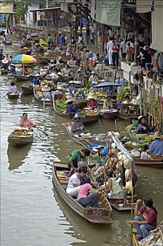 商家,游泳,市场,泰国