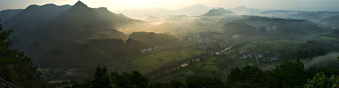 安徽祁门燕山风景风光全景