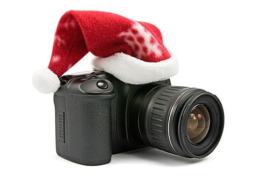相机,帽子,圣诞老人