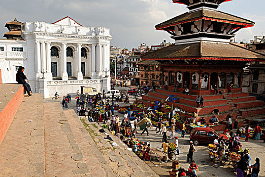 庙宇,宫殿,杜巴广场,加德满都,世界遗产,尼泊尔,亚洲