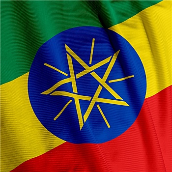 埃塞俄比亚,旗帜,特写