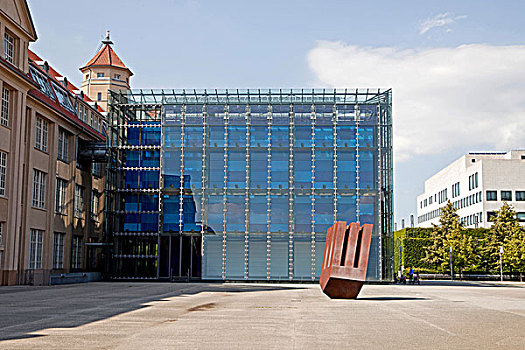 现代建筑,艺术,中心,媒体,科技,卡尔斯鲁厄,巴登符腾堡,德国,欧洲