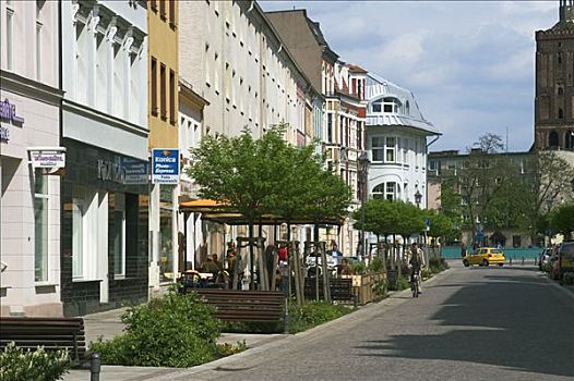勃兰登堡,德国,法兰克福香肠,路,街道