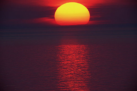 日落,日本海