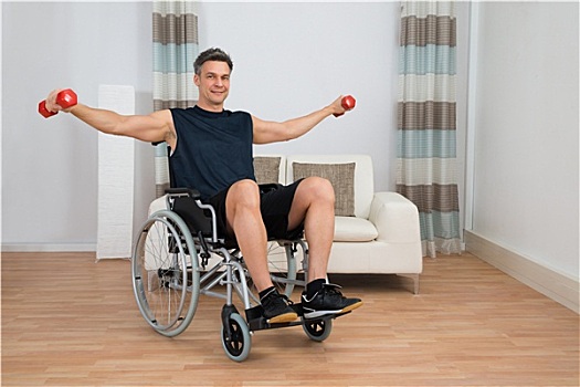 残障,男人,轮椅,锻炼