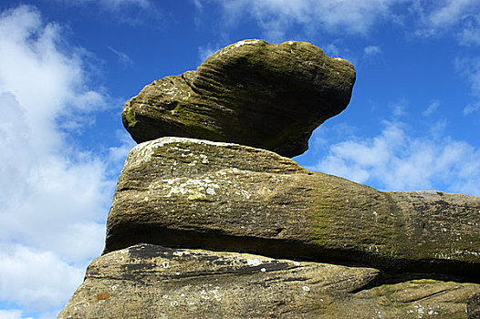 英格兰,北约克郡,石头,独特,岩石构造,散开,上方,野外,宽阔,荒野