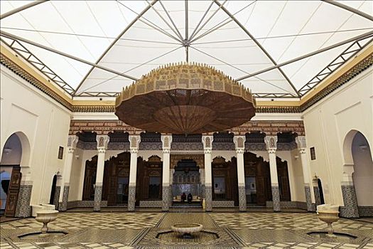 内庭,宫殿,玛拉喀什,摩洛哥,非洲