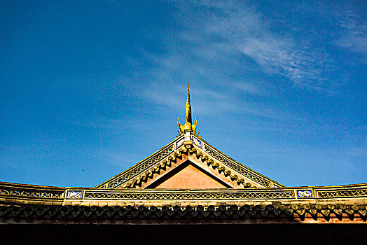 传统,中国元素,寺庙,局部,屋檐,翘角飞檐